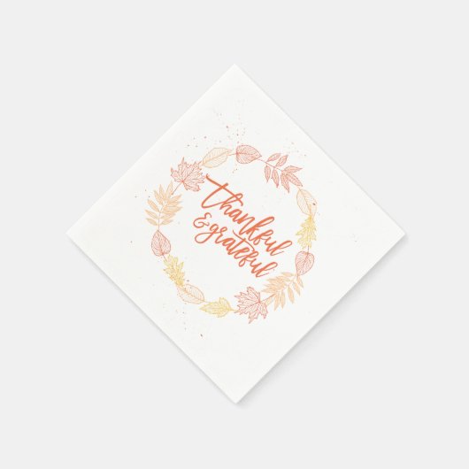 Dankbaar & dankbaar papier servetten (Hoek)