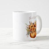 Dankbaar-Dankbaar-Pompoen met Bloemen- Grote Koffiekop (Voorkant rechts)