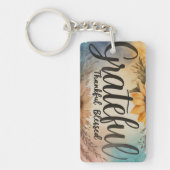 Dankbaar, dankbare, gezegende Sleutelhanger (Voorkant)