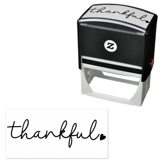 Dankbaar - Dankdag Zelfinktende Stempel (In situ)