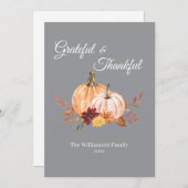 Dankbaar & Dankzegging Persoonlijke Thanksgiving Feestdagenkaart (Voorkant / Achterkant)