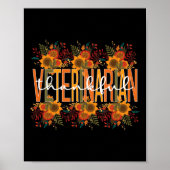 Dankbaar Dierenarts Thanksgiving Veterina Poster (Voorkant)