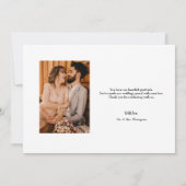 "Dankbaar" Earth-Tone trouwfoto Dank u kaart (Achterkant)