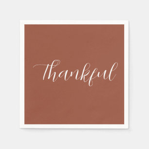 Dankbaar Eenvoudig Modern Thanksgiving Terracotta  Servet