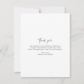 Dankbaar Elegant Foto Trouwen Dank u kaart (Achterkant)