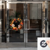 dankbaar elke dag kalkoen raam klampen raamsticker (Kantoordeur)