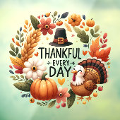 dankbaar elke dag kalkoen raam klampen raamsticker (Vel 3)