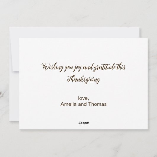  dankbaar en dankbaar herfsthuisje feestdagenkaart (Achterkant)