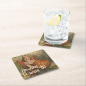 Dankbaar en dankbaar | meisje met pompoen kartonnen onderzetters (Insitu)