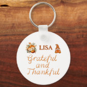 Dankbaar en Dankbaar Naam Monogram | Sleutelhanger (Voorkant)