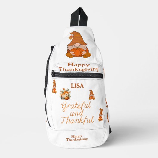 Dankbaar en Dankbaar Naam Monogram | Sling Bag (Voorkant)