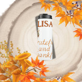 Dankbaar en Dankbaar Naam Monogram | Thermosbeker