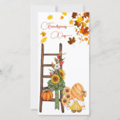 Dankbaar en dankbaar: Thanksgiving nodigt uit Bedankkaart (Voorkant)