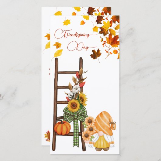 Dankbaar en dankbaar: Thanksgiving nodigt uit Bedankkaart (Voorkant / Achterkant)