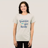 Dankbaar en Dankzeggen Tri-Blend Shirt (Voorkant volledig)