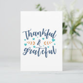 Dankbaar en een grote dankkaart bedankkaart (Staand voorkant)