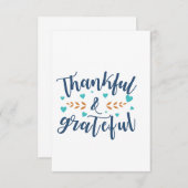 Dankbaar en een grote dankkaart bedankkaart (Voorkant / Achterkant)