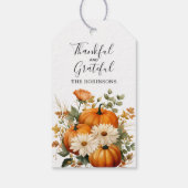 Dankbaar en Erkentelijk Thanksgiving Cadeaulabel (Achterkant)