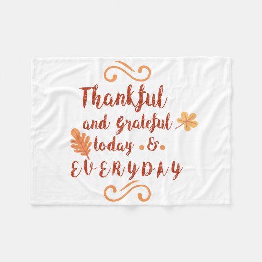 dankbaar en erkentelijk thanksgiving fleece deken (Voorkant (Horizontaal))