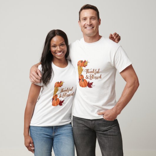 Dankbaar en gezegend: een gezellige Thanksgiving o T-shirt (Unisex)
