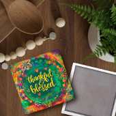 Dankbaar en gezegend Inspirativity Floral  Magneet