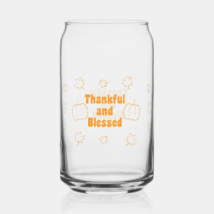 Dankbaar en Gezegend Kan Glas Thanksgiving