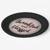 Dankbaar en gezegend ontwerp papieren bordje (Gekanteld)