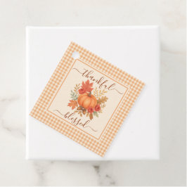 Dankbaar en gezegend pompoen | Herfst Thanksgiving Bedankjes Labels