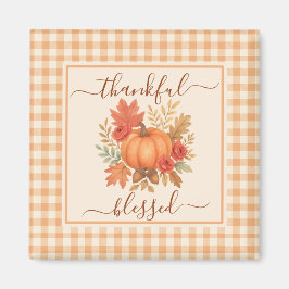 Dankbaar en gezegend pompoen | Herfst Thanksgiving Magneet