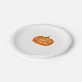 Dankbaar en gezegend - Pompoen Herfst Thanksgiving Papieren Bordje (Gekanteld)