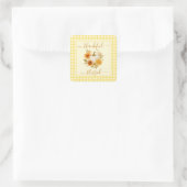 Dankbaar en gezegend pompoen | Herfst Thanksgiving Vierkante Sticker (Tas)