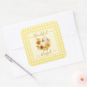 Dankbaar en gezegend pompoen | Herfst Thanksgiving Vierkante Sticker (Envelop)