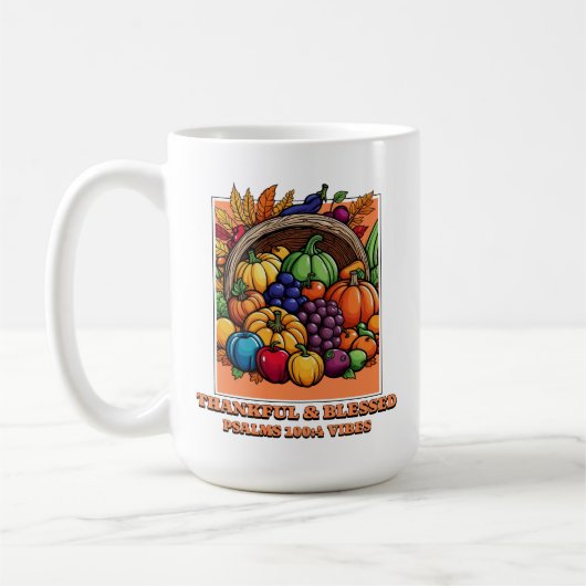 Dankbaar en gezegend – Psalm 100:4 Koffiemok (Links)