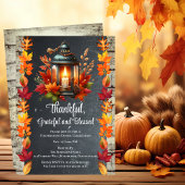 Dankbaar en gezegend Thanksgiving Diner Kaart