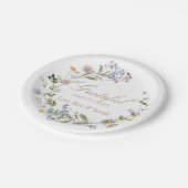 Dankbaar en gezegend Wildflower Waterverf Bord (Gekanteld)