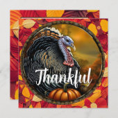 Dankbaar en Turkije Thanksgiving Menu (Voorkant / Achterkant)