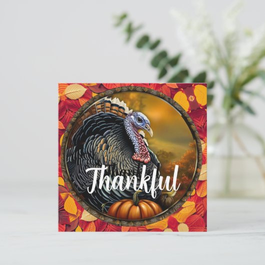 Dankbaar en Turkije Thanksgiving Menu (Staand voorkant)