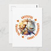 Dankbaar, Erkendelijk, Rechtbank Verdaagd - Advoca Briefkaart (Voorkant / Achterkant)