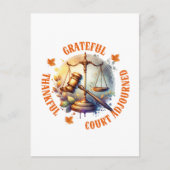 Dankbaar, Erkendelijk, Rechtbank Verdaagd - Advoca Briefkaart (Voorkant)