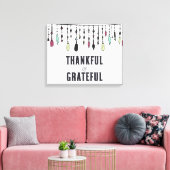 Dankbaar Erkentelijk Boho Kwast Canvasprint Canvas Afdruk (Insitu (Woonkamer))