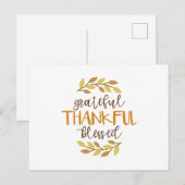 Dankbaar Erkentelijk Gezegend Briefkaart (Voorkant / Achterkant)