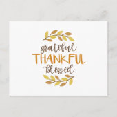 Dankbaar Erkentelijk Gezegend Briefkaart (Voorkant)