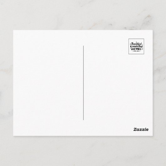 Dankbaar, Erkentelijk, Gezegend Fonkelend Thanksgi Briefkaart (Achterkant)