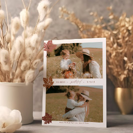 Dankbaar, Erkentelijk, Gezegend Thankgiving foto Feestdagenkaart