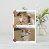 Dankbaar, Erkentelijk, Gezegend Thankgiving foto Feestdagenkaart (Staand voorkant)