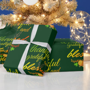 DANKBAAR ERKENTELIJK GEZEGEND THANKSGIVING CADEAUPAPIER