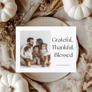 Dankbaar Erkentelijk Gezegend Thanksgiving Foto Briefkaart