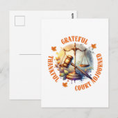 Dankbaar, Erkentelijk, Rechtbank Verdaagd - Advoca Briefkaart (Voorkant / Achterkant)