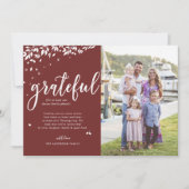 Dankbaar | Familie Foto Collage Kerstkaart Kaart (Voorkant)