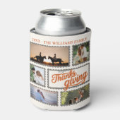 Dankbaar Familie Thanksgiving Foto Collage Party Blikjeskoeler (Blikje Voorkant)